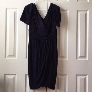 Laundry by Shelli Segal navy ruched dress